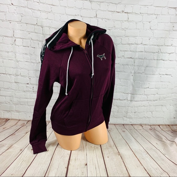 VS PINK Rhinestone BLING Zip Hoodie Sweatshirt - Picture 7 of 8